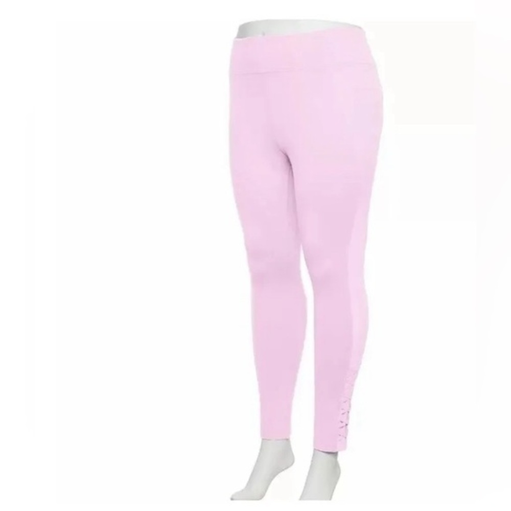 NWT Tek Gear Leggings High Rise Stretch Pockets Mesh 3X